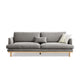 Nordic Fabric Square Arm Standard Sofa Loose Back Settee with Wooden Legs 87"L x 35.5"W x 33"H Gray Clearhalo 'furn' 'furn_sofas' 'Furniture' 'furniture_sofas' 'Living Room Furniture' 'Sofa' 'sofas' 4947021