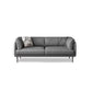 Faux Leather Tight Back Settee Modern Square Arm Couch in Black/Brown/Gray 71"L x 39"W x 31.5"H Gray Clearhalo 'furn' 'furn_sofas' 'Furniture' 'furniture_sofas' 'Living Room Furniture' 'Sofa' 'sofas' 4947041