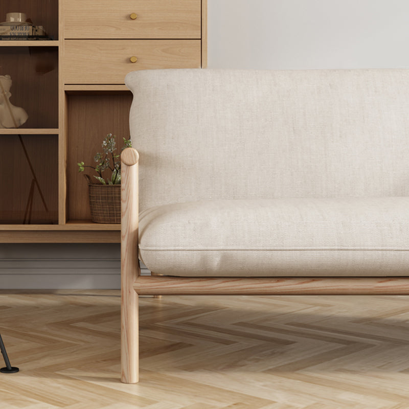 Farmhouse Faux Leather Cushions Sofa Standard Square Arm Settee with Wooden Frame Clearhalo 'furn' 'furn_sofas' 'Furniture' 'furniture_sofas' 'Living Room Furniture' 'Sofa' 'sofas' 4947072