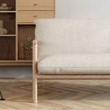 Farmhouse Faux Leather Cushions Sofa Standard Square Arm Settee with Wooden Frame Clearhalo 'furn' 'furn_sofas' 'Furniture' 'furniture_sofas' 'Living Room Furniture' 'Sofa' 'sofas' 4947072