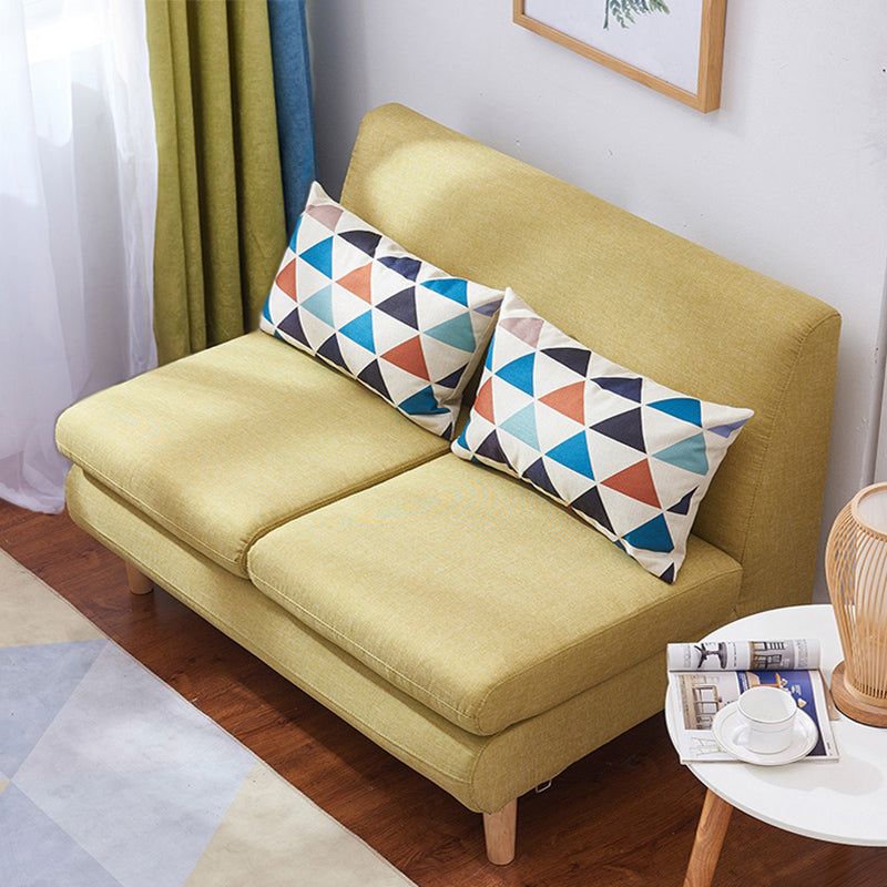 Modern Fabric Armless Settee Tight Back Standard Sofa for Living Room 39"L x 28"W x 27.5"H Green Clearhalo 'furn' 'furn_sofas' 'Furniture' 'furniture_sofas' 'Living Room Furniture' 'Sofa' 'sofas' 4947091