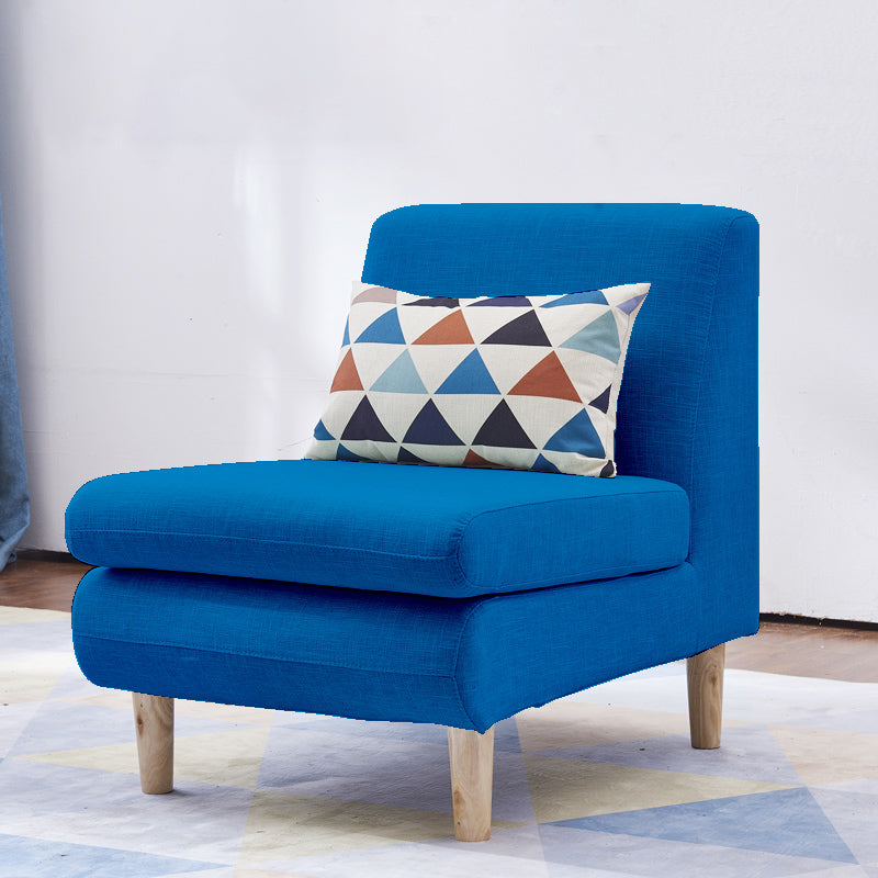 Modern Fabric Armless Settee Tight Back Standard Sofa for Living Room 24"L x 28"W x 28"H Blue Clearhalo 'furn' 'furn_sofas' 'Furniture' 'furniture_sofas' 'Living Room Furniture' 'Sofa' 'sofas' 4947095