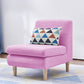 Modern Fabric Armless Settee Tight Back Standard Sofa for Living Room 24"L x 28"W x 28"H Pink Clearhalo 'furn' 'furn_sofas' 'Furniture' 'furniture_sofas' 'Living Room Furniture' 'Sofa' 'sofas' 4947100