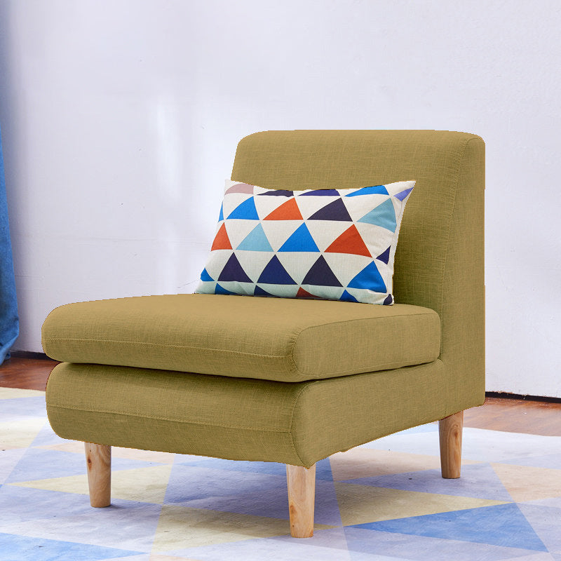 Modern Fabric Armless Settee Tight Back Standard Sofa for Living Room 24"L x 28"W x 28"H Green Clearhalo 'furn' 'furn_sofas' 'Furniture' 'furniture_sofas' 'Living Room Furniture' 'Sofa' 'sofas' 4947103