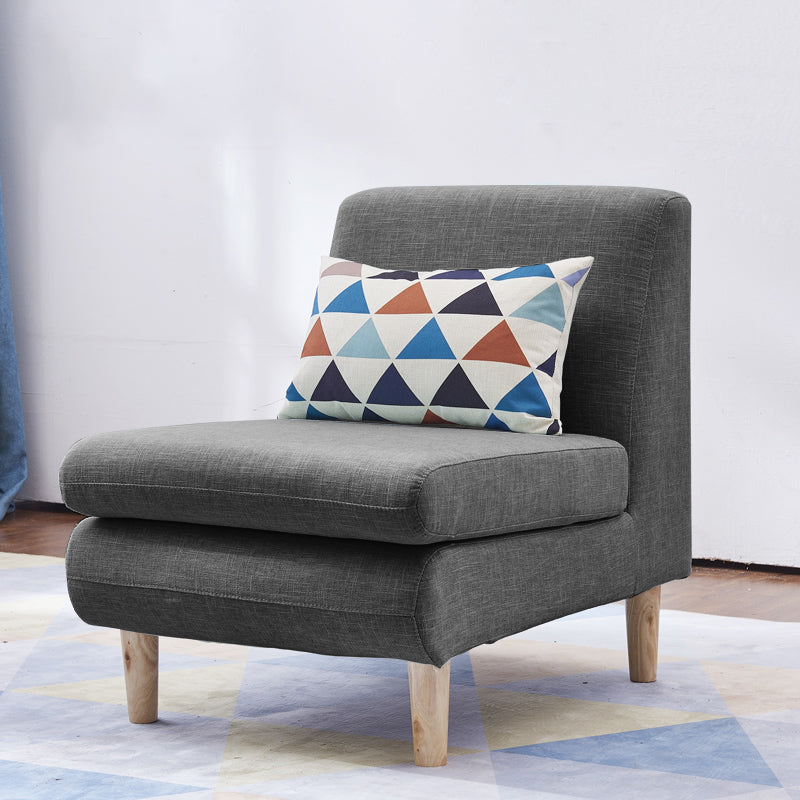 Modern Fabric Armless Settee Tight Back Standard Sofa for Living Room 24"L x 28"W x 28"H Dark Gray Clearhalo 'furn' 'furn_sofas' 'Furniture' 'furniture_sofas' 'Living Room Furniture' 'Sofa' 'sofas' 4947104