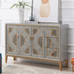 Glam Dining Server Wood and Metal Sideboard Cabinet with Drawers and Storage Clearhalo 'buffet_sideboard' 'Buffets & Sideboards' 'Furniture' 'furniture_buffet_sideboard' 'Kitchen & Dining Furniture' 4948101