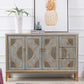 Glam Dining Server Wood and Metal Sideboard Cabinet with Drawers and Storage Clearhalo 'buffet_sideboard' 'Buffets & Sideboards' 'Furniture' 'furniture_buffet_sideboard' 'Kitchen & Dining Furniture' 4948103