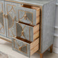 Glam Dining Server Wood and Metal Sideboard Cabinet with Drawers and Storage Clearhalo 'buffet_sideboard' 'Buffets & Sideboards' 'Furniture' 'furniture_buffet_sideboard' 'Kitchen & Dining Furniture' 4948112