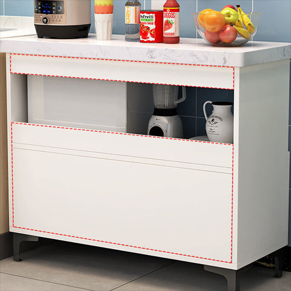 Engineered Wood Sideboard Modern Dining Server with Stone Countertop for Living Room Clearhalo 'buffet_sideboard' 'Buffets & Sideboards' 'Furniture' 'furniture_buffet_sideboard' 'Kitchen & Dining Furniture' 4948126