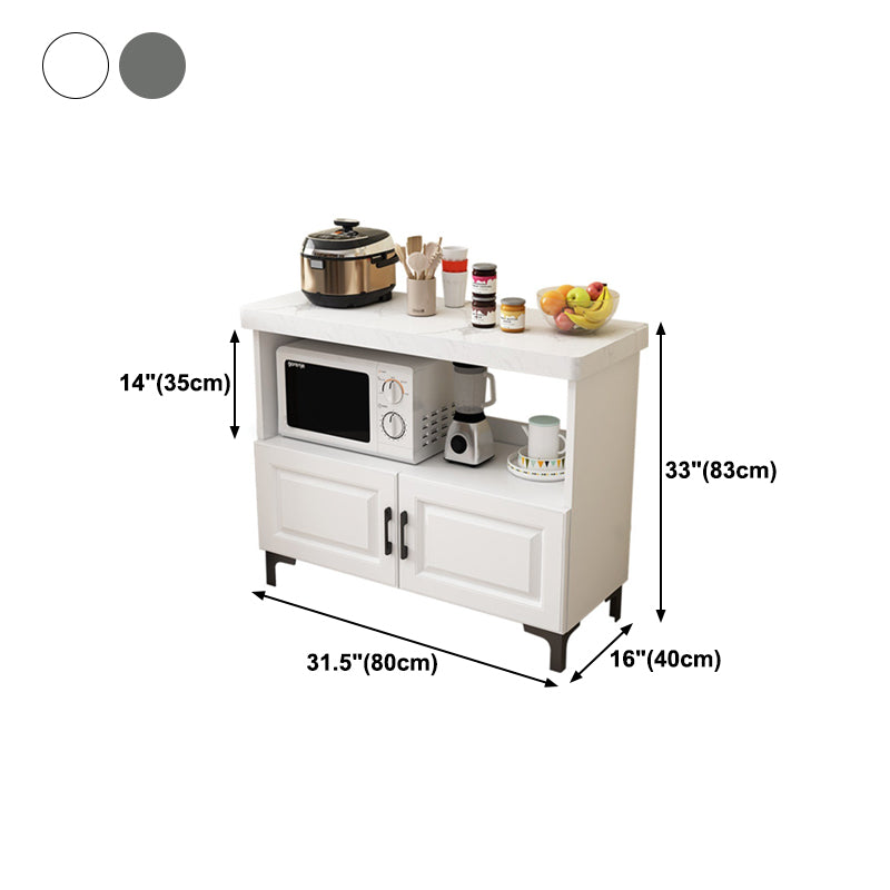 Engineered Wood Sideboard Modern Dining Server with Stone Countertop for Living Room Clearhalo 'buffet_sideboard' 'Buffets & Sideboards' 'Furniture' 'furniture_buffet_sideboard' 'Kitchen & Dining Furniture' 4948135