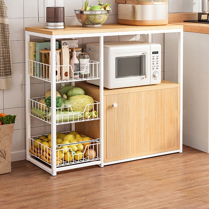 Modern Engineered Wood Buffet/Console Open Storage Buffet Stand for Kitchen Wood 31"L x 12"W x 31"H Clearhalo 'buffet_sideboard' 'Buffets & Sideboards' 'Furniture' 'furniture_buffet_sideboard' 'Kitchen & Dining Furniture' 4948143