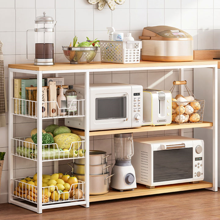 Modern Engineered Wood Buffet/Console Open Storage Buffet Stand for Kitchen Natural Clearhalo 'buffet_sideboard' 'Buffets & Sideboards' 'Furniture' 'furniture_buffet_sideboard' 'Kitchen & Dining Furniture' 4948158