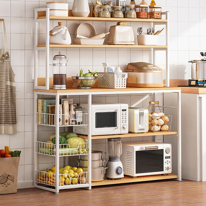 Modern Engineered Wood Buffet/Console Open Storage Buffet Stand for Kitchen Natural Clearhalo 'buffet_sideboard' 'Buffets & Sideboards' 'Furniture' 'furniture_buffet_sideboard' 'Kitchen & Dining Furniture' 4948159