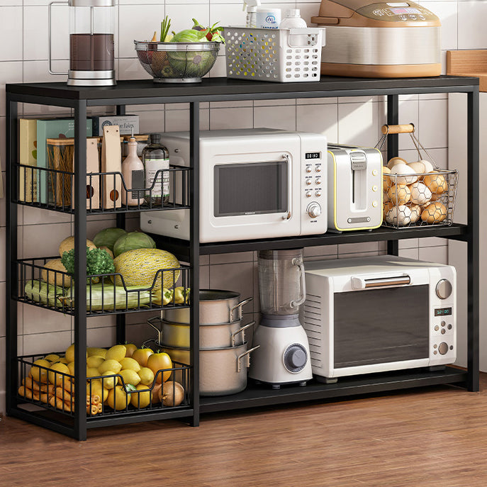 Modern Open Storage Buffet Sideboard Kitchen Engineered Wood Buffet Stand Clearhalo 'buffet_sideboard' 'Buffets & Sideboards' 'Furniture' 'furniture_buffet_sideboard' 'Kitchen & Dining Furniture' 4948200