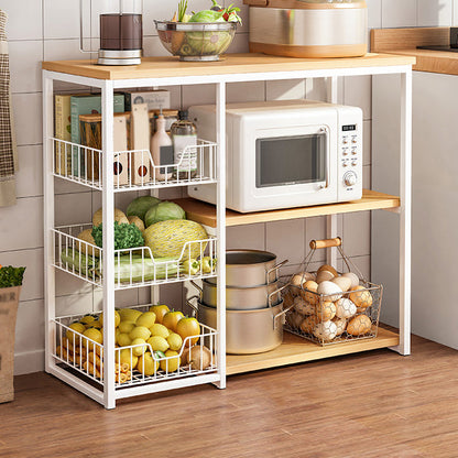 Modern Open Storage Buffet Sideboard Kitchen Engineered Wood Buffet Stand Natural 31"L x 12"W x 31"H Clearhalo 'buffet_sideboard' 'Buffets & Sideboards' 'Furniture' 'furniture_buffet_sideboard' 'Kitchen & Dining Furniture' 4948206