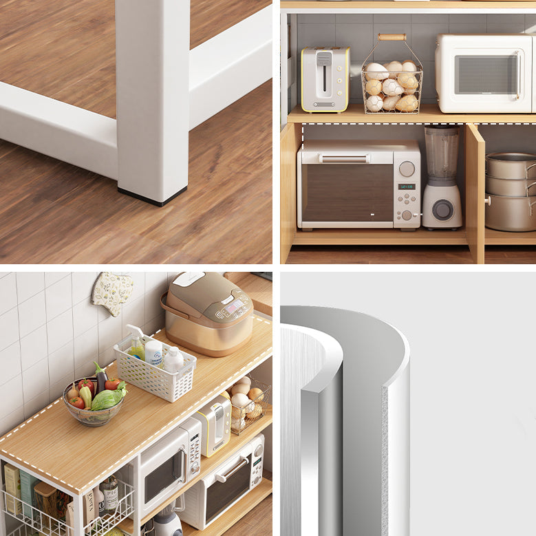 Modern Open Storage Buffet Sideboard Kitchen Engineered Wood Buffet Stand Clearhalo 'buffet_sideboard' 'Buffets & Sideboards' 'Furniture' 'furniture_buffet_sideboard' 'Kitchen & Dining Furniture' 4948211