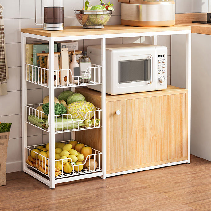 Modern Open Storage Buffet Sideboard Kitchen Engineered Wood Buffet Stand Wood 31"L x 12"W x 31"H Clearhalo 'buffet_sideboard' 'Buffets & Sideboards' 'Furniture' 'furniture_buffet_sideboard' 'Kitchen & Dining Furniture' 4948212