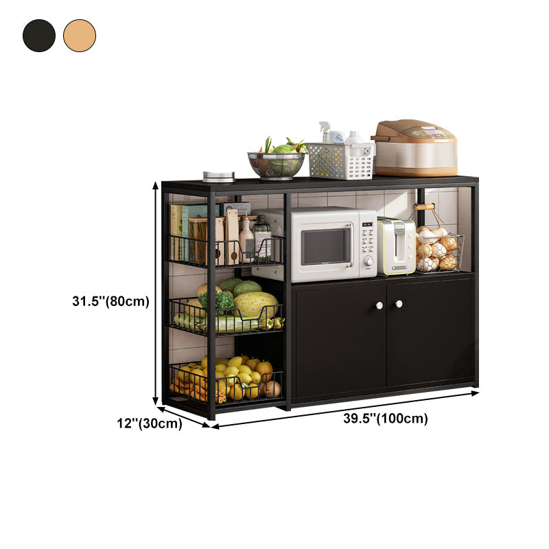 Modern Open Storage Buffet Sideboard Kitchen Engineered Wood Buffet Stand Clearhalo 'buffet_sideboard' 'Buffets & Sideboards' 'Furniture' 'furniture_buffet_sideboard' 'Kitchen & Dining Furniture' 4948219
