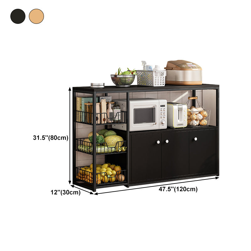 Modern Open Storage Buffet Sideboard Kitchen Engineered Wood Buffet Stand Clearhalo 'buffet_sideboard' 'Buffets & Sideboards' 'Furniture' 'furniture_buffet_sideboard' 'Kitchen & Dining Furniture' 4948220