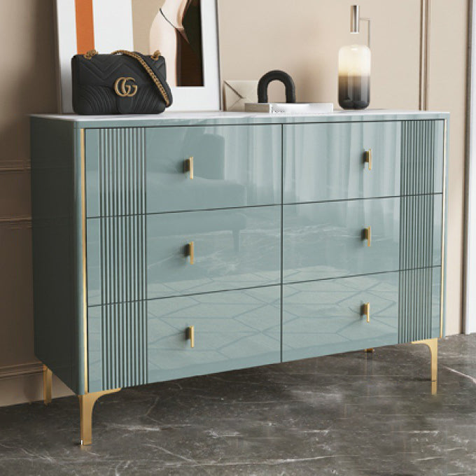 Modern Stone Countertop Credenza Engineered Wood Dining Buffet with Drawer for Living Room Green Clearhalo 'buffet_sideboard' 'Buffets & Sideboards' 'Furniture' 'furniture_buffet_sideboard' 'Kitchen & Dining Furniture' 4948227