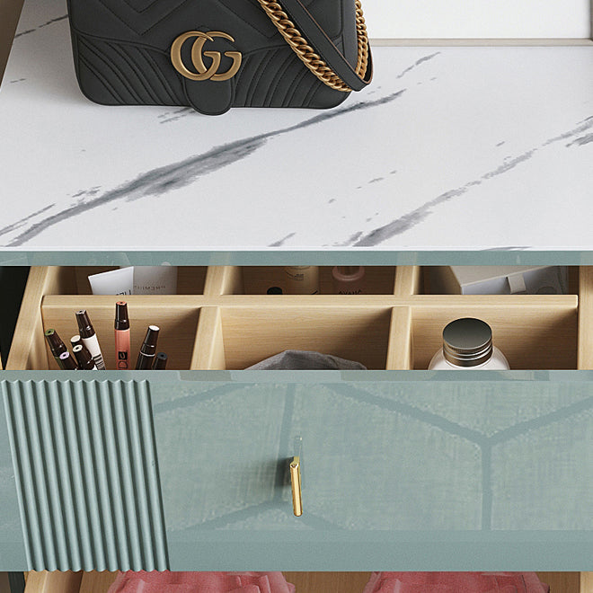 Modern Stone Countertop Credenza Engineered Wood Dining Buffet with Drawer for Living Room Clearhalo 'buffet_sideboard' 'Buffets & Sideboards' 'Furniture' 'furniture_buffet_sideboard' 'Kitchen & Dining Furniture' 4948228