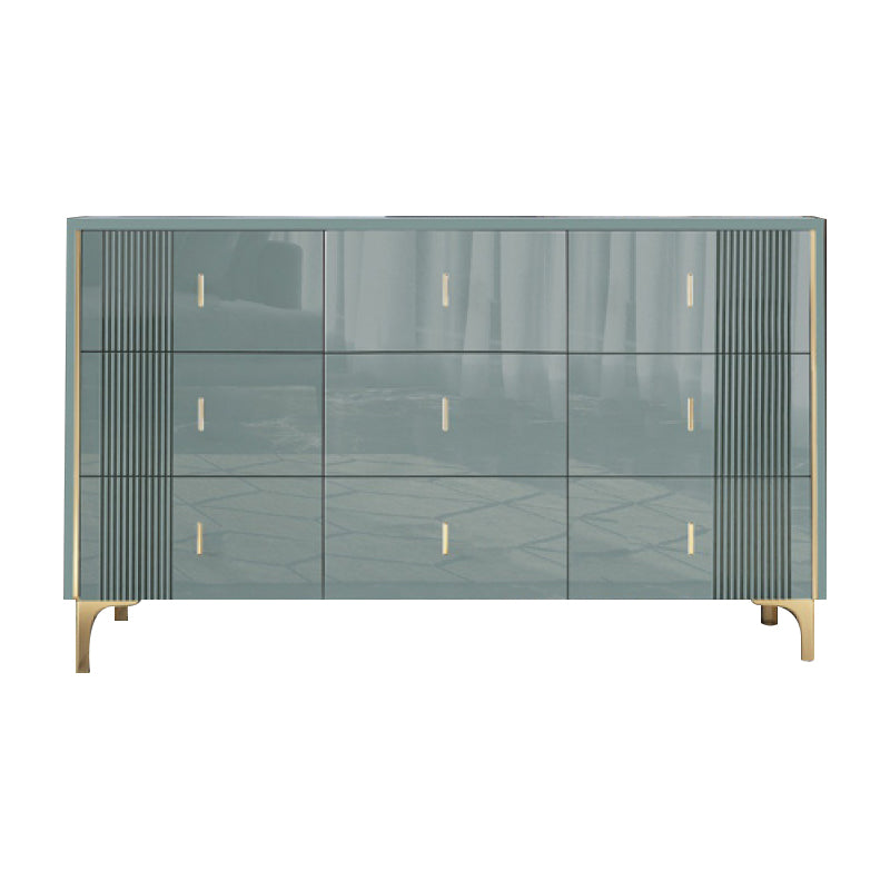 Modern Stone Countertop Credenza Engineered Wood Dining Buffet with Drawer for Living Room Green 63"L x 16"W x 32"H Clearhalo 'buffet_sideboard' 'Buffets & Sideboards' 'Furniture' 'furniture_buffet_sideboard' 'Kitchen & Dining Furniture' 4948231