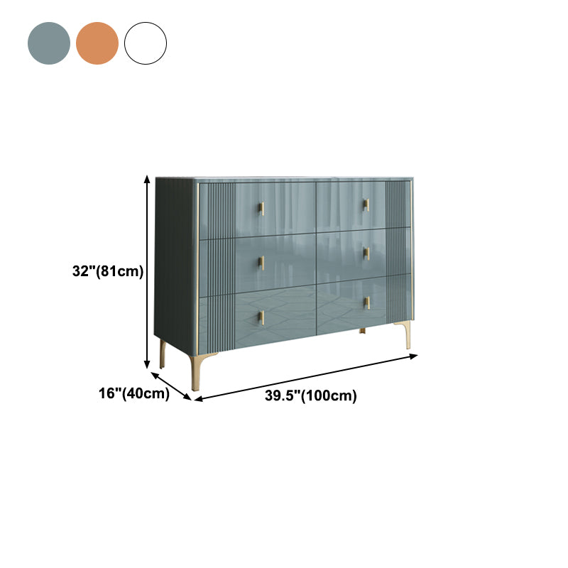 Modern Stone Countertop Credenza Engineered Wood Dining Buffet with Drawer for Living Room Clearhalo 'buffet_sideboard' 'Buffets & Sideboards' 'Furniture' 'furniture_buffet_sideboard' 'Kitchen & Dining Furniture' 4948240