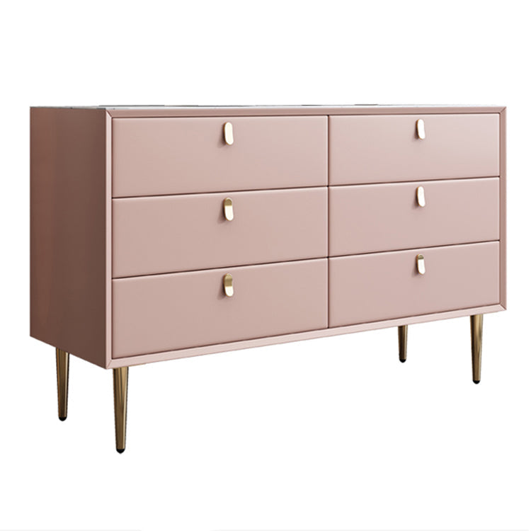 Modern Style Stone Buffet Sideboard 15.7"D Wood Buffet Server for Dining Room Pink 47"L x 16"W x 30"H Clearhalo 'buffet_sideboard' 'Buffets & Sideboards' 'Furniture' 'furniture_buffet_sideboard' 'Kitchen & Dining Furniture' 4948246