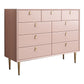 Modern Style Stone Buffet Sideboard 15.7"D Wood Buffet Server for Dining Room Pink 47"L x 16"W x 37"H Clearhalo 'buffet_sideboard' 'Buffets & Sideboards' 'Furniture' 'furniture_buffet_sideboard' 'Kitchen & Dining Furniture' 4948249