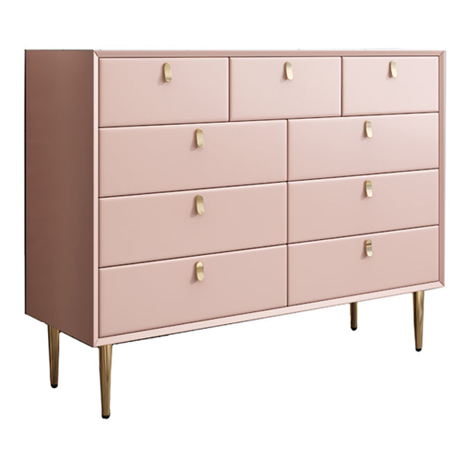 Modern Style Stone Buffet Sideboard 15.7"D Wood Buffet Server for Dining Room Pink 47"L x 16"W x 37"H Clearhalo 'buffet_sideboard' 'Buffets & Sideboards' 'Furniture' 'furniture_buffet_sideboard' 'Kitchen & Dining Furniture' 4948249
