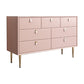Modern Style Stone Buffet Sideboard 15.7"D Wood Buffet Server for Dining Room Pink 59"L x 16"W x 30"H Clearhalo 'buffet_sideboard' 'Buffets & Sideboards' 'Furniture' 'furniture_buffet_sideboard' 'Kitchen & Dining Furniture' 4948251