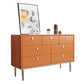 Modern Style Stone Buffet Sideboard 15.7"D Wood Buffet Server for Dining Room Orange 59"L x 16"W x 30"H Clearhalo 'buffet_sideboard' 'Buffets & Sideboards' 'Furniture' 'furniture_buffet_sideboard' 'Kitchen & Dining Furniture' 4948253