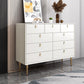 Modern Style Stone Buffet Sideboard 15.7"D Wood Buffet Server for Dining Room Off-White 47"L x 16"W x 37"H Clearhalo 'buffet_sideboard' 'Buffets & Sideboards' 'Furniture' 'furniture_buffet_sideboard' 'Kitchen & Dining Furniture' 4948270