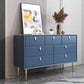 Modern Style Stone Buffet Sideboard 15.7"D Wood Buffet Server for Dining Room Blue 59"L x 16"W x 30"H Clearhalo 'buffet_sideboard' 'Buffets & Sideboards' 'Furniture' 'furniture_buffet_sideboard' 'Kitchen & Dining Furniture' 4948275