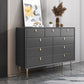 Modern Style Stone Buffet Sideboard 15.7"D Wood Buffet Server for Dining Room Dark Gray 47"L x 16"W x 37"H Clearhalo 'buffet_sideboard' 'Buffets & Sideboards' 'Furniture' 'furniture_buffet_sideboard' 'Kitchen & Dining Furniture' 4948278