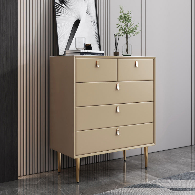 Modern Style Stone Buffet Sideboard 15.7"D Wood Buffet Server for Dining Room Khaki 31"L x 16"W x 37"H Clearhalo 'buffet_sideboard' 'Buffets & Sideboards' 'Furniture' 'furniture_buffet_sideboard' 'Kitchen & Dining Furniture' 4948280