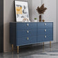 Wood and Stone Buffet Server Glam Style Kitchen Server for Living Room Blue 47"L x 16"W x 30"H Clearhalo 'buffet_sideboard' 'Buffets & Sideboards' 'Furniture' 'furniture_buffet_sideboard' 'Kitchen & Dining Furniture' 4948358