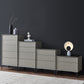 Grey Wood and Stone Buffet Server Modern Living Room Buffet/Console with Drawers Clearhalo 'buffet_sideboard' 'Buffets & Sideboards' 'Furniture' 'furniture_buffet_sideboard' 'Kitchen & Dining Furniture' 4948371