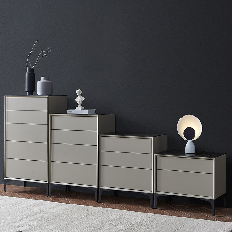 Grey Wood and Stone Buffet Server Modern Living Room Buffet/Console with Drawers Clearhalo 'buffet_sideboard' 'Buffets & Sideboards' 'Furniture' 'furniture_buffet_sideboard' 'Kitchen & Dining Furniture' 4948371