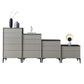 Grey Wood and Stone Buffet Server Modern Living Room Buffet/Console with Drawers Clearhalo 'buffet_sideboard' 'Buffets & Sideboards' 'Furniture' 'furniture_buffet_sideboard' 'Kitchen & Dining Furniture' 4948377