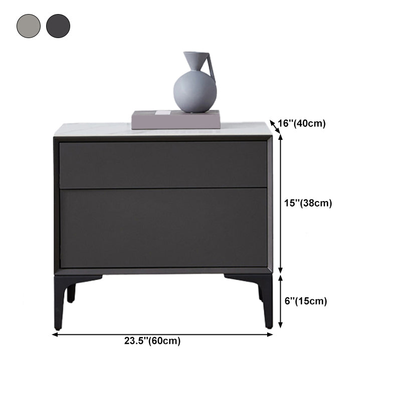 Grey Wood and Stone Buffet Server Modern Living Room Buffet/Console with Drawers Clearhalo 'buffet_sideboard' 'Buffets & Sideboards' 'Furniture' 'furniture_buffet_sideboard' 'Kitchen & Dining Furniture' 4948385