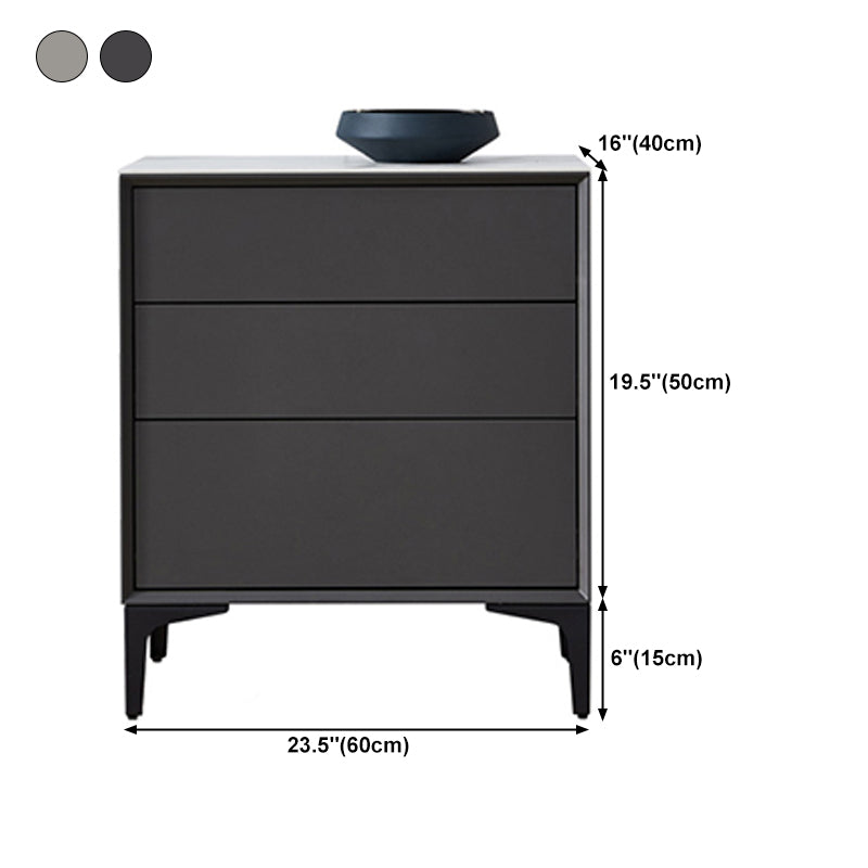 Grey Wood and Stone Buffet Server Modern Living Room Buffet/Console with Drawers Clearhalo 'buffet_sideboard' 'Buffets & Sideboards' 'Furniture' 'furniture_buffet_sideboard' 'Kitchen & Dining Furniture' 4948386