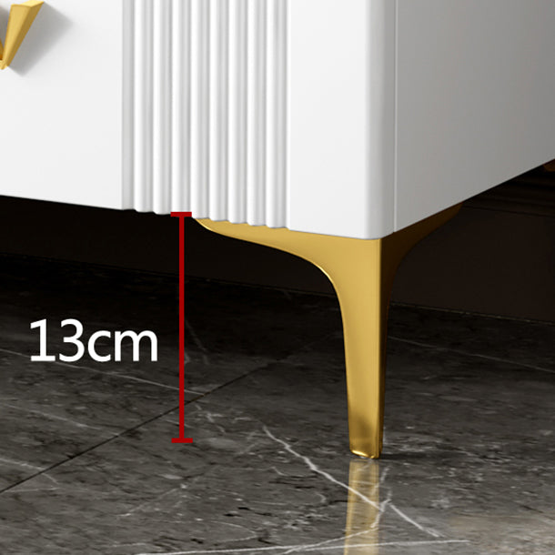 Modern Style Stone Buffet Sideboard White 15.7"D Dining Room Buffet Server with Drawer Clearhalo 'buffet_sideboard' 'Buffets & Sideboards' 'Furniture' 'furniture_buffet_sideboard' 'Kitchen & Dining Furniture' 4948394