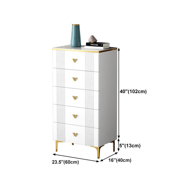 Modern Style Stone Buffet Sideboard White 15.7"D Dining Room Buffet Server with Drawer Clearhalo 'buffet_sideboard' 'Buffets & Sideboards' 'Furniture' 'furniture_buffet_sideboard' 'Kitchen & Dining Furniture' 4948401