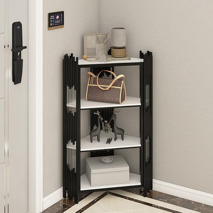 Glam Stone and Metal Sideboard Table 1 Cabinet Glass Door Buffet Stand Clearhalo 'buffet_sideboard' 'Buffets & Sideboards' 'Furniture' 'furniture_buffet_sideboard' 'Kitchen & Dining Furniture' 4948427