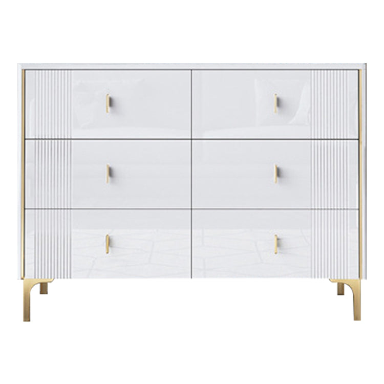 Modern Style Stone Buffet Sideboard 15.7"D Dining Room Buffet Server with Drawer White Clearhalo 'buffet_sideboard' 'Buffets & Sideboards' 'Furniture' 'furniture_buffet_sideboard' 'Kitchen & Dining Furniture' 4948431