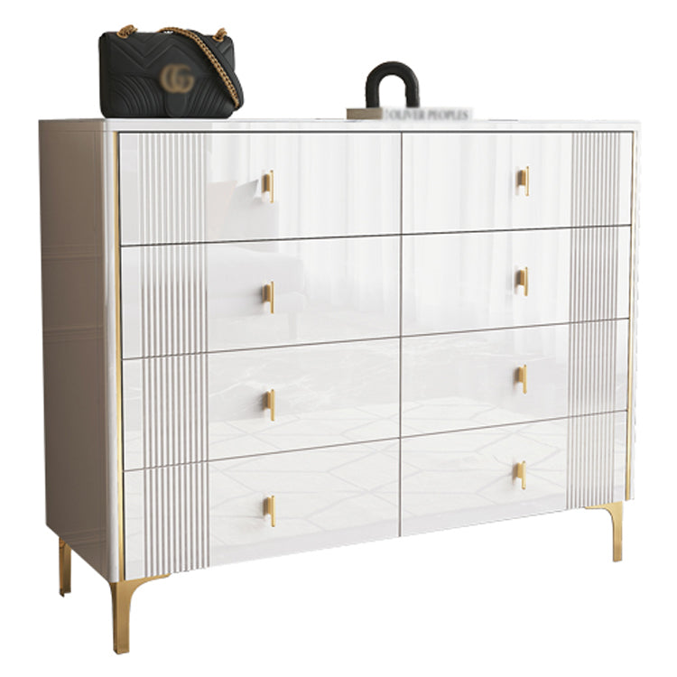 Modern Style Stone Buffet Sideboard 15.7"D Dining Room Buffet Server with Drawer White 47"L x 16"W x 37"H Clearhalo 'buffet_sideboard' 'Buffets & Sideboards' 'Furniture' 'furniture_buffet_sideboard' 'Kitchen & Dining Furniture' 4948432