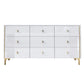Modern Style Stone Buffet Sideboard 15.7"D Dining Room Buffet Server with Drawer White 63"L x 16"W x 32"H Clearhalo 'buffet_sideboard' 'Buffets & Sideboards' 'Furniture' 'furniture_buffet_sideboard' 'Kitchen & Dining Furniture' 4948435