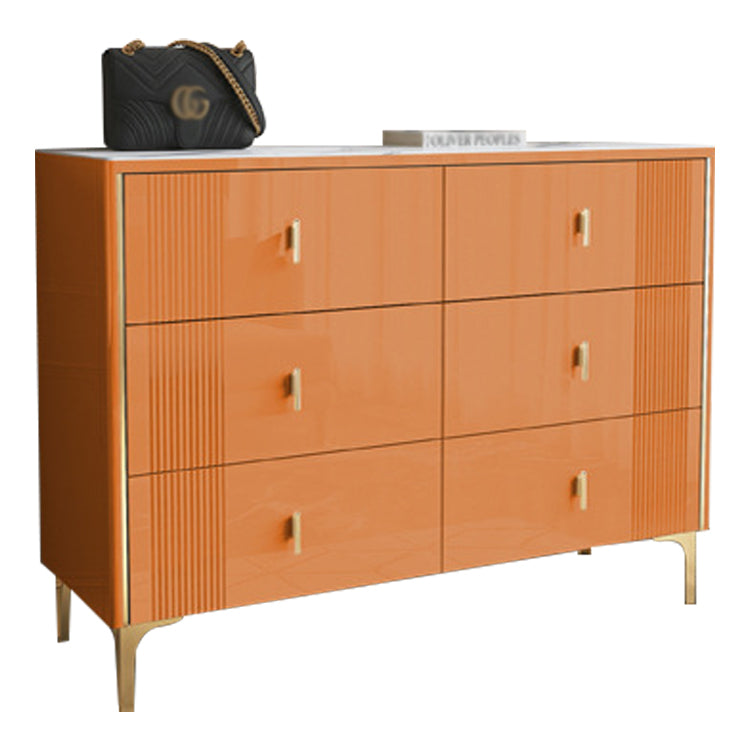 Modern Style Stone Buffet Sideboard 15.7"D Dining Room Buffet Server with Drawer Orange Clearhalo 'buffet_sideboard' 'Buffets & Sideboards' 'Furniture' 'furniture_buffet_sideboard' 'Kitchen & Dining Furniture' 4948436