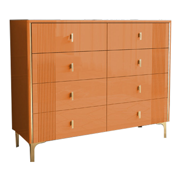Modern Style Stone Buffet Sideboard 15.7"D Dining Room Buffet Server with Drawer Orange 47"L x 16"W x 37"H Clearhalo 'buffet_sideboard' 'Buffets & Sideboards' 'Furniture' 'furniture_buffet_sideboard' 'Kitchen & Dining Furniture' 4948439